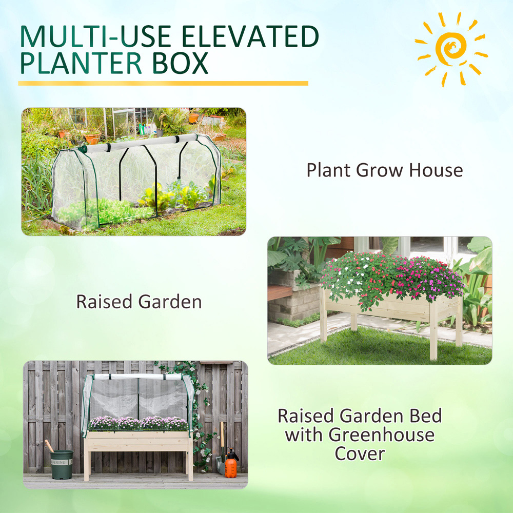 Outsunny Raised Garden Planter Bed 117 x 55 x 121cm Image 6