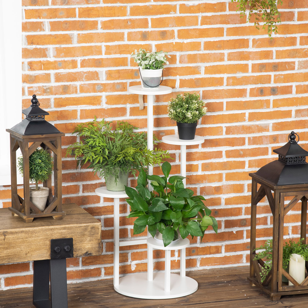 Outsunny 5 Tiered Plant Stand Multiple Flower Pot Holder Image 2