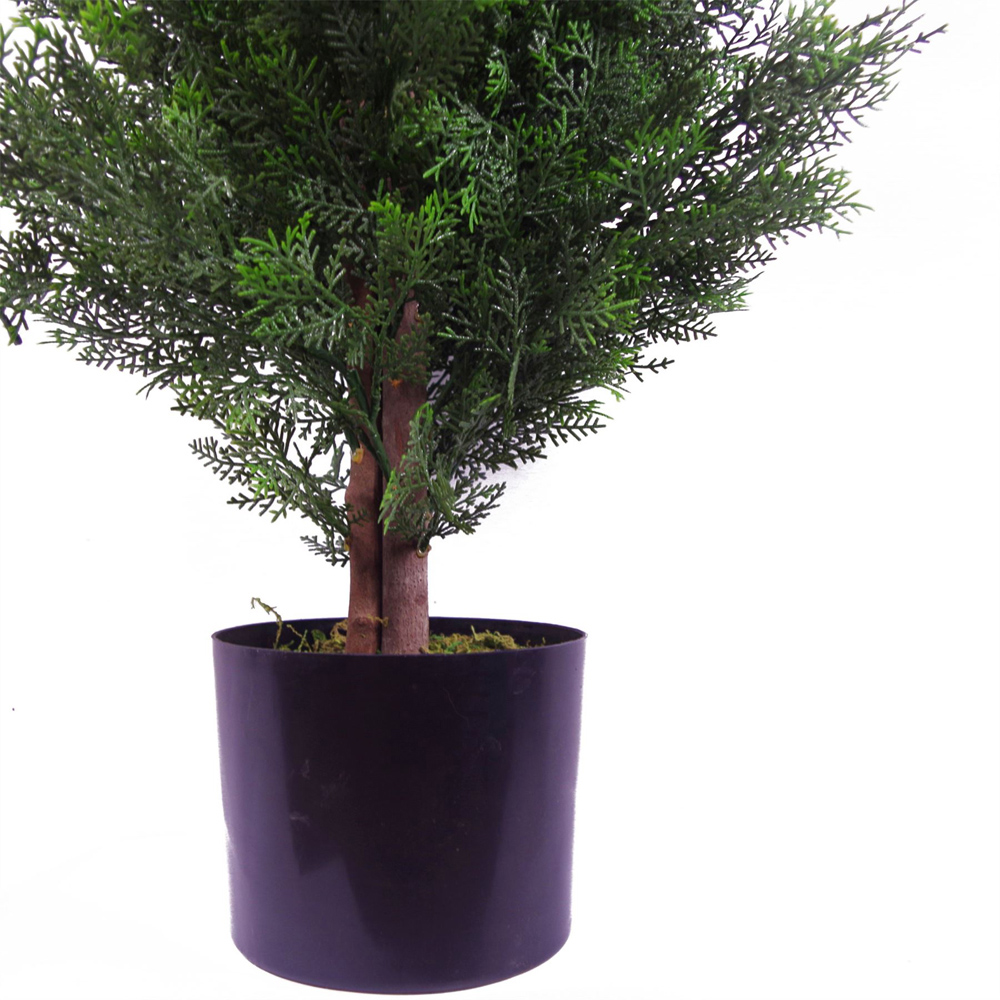 Leaf Large Cedar Topiary Artificial Tree Pot 4ft Image 2