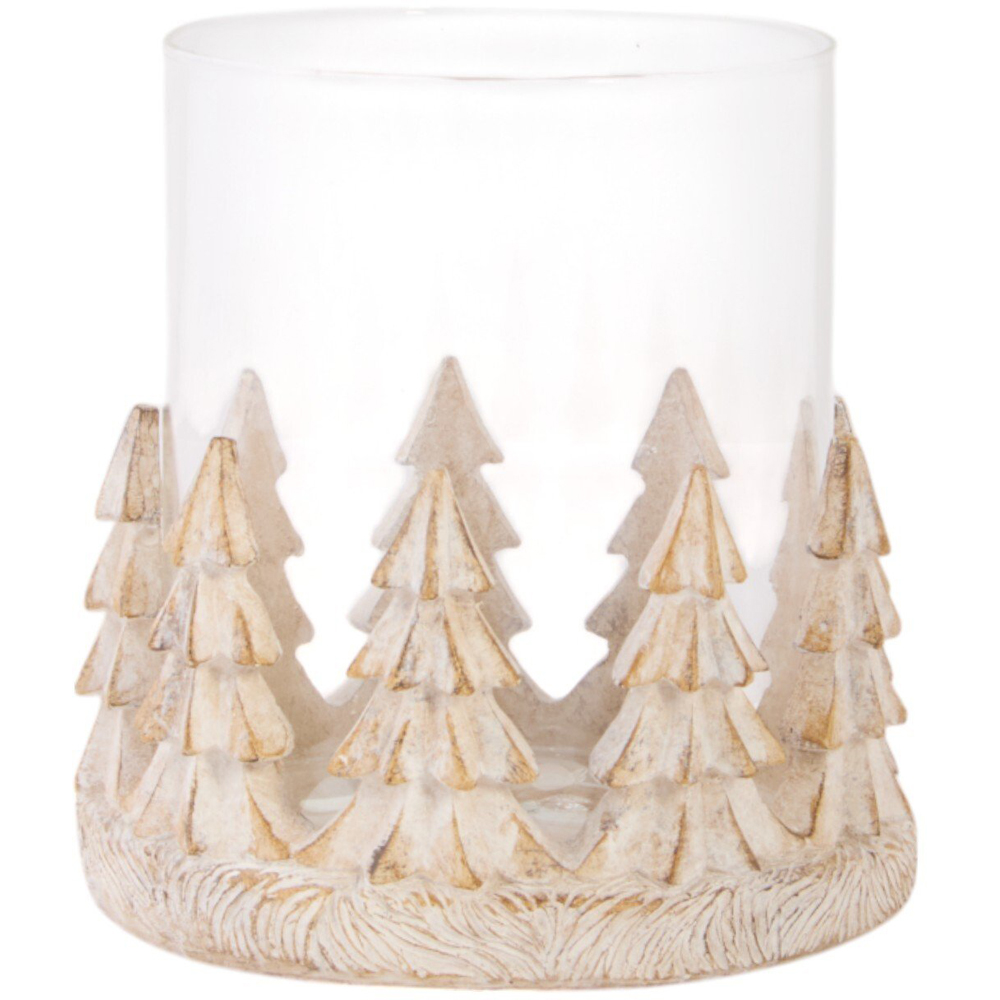 Nordic Trees Candle Holder White Image 4