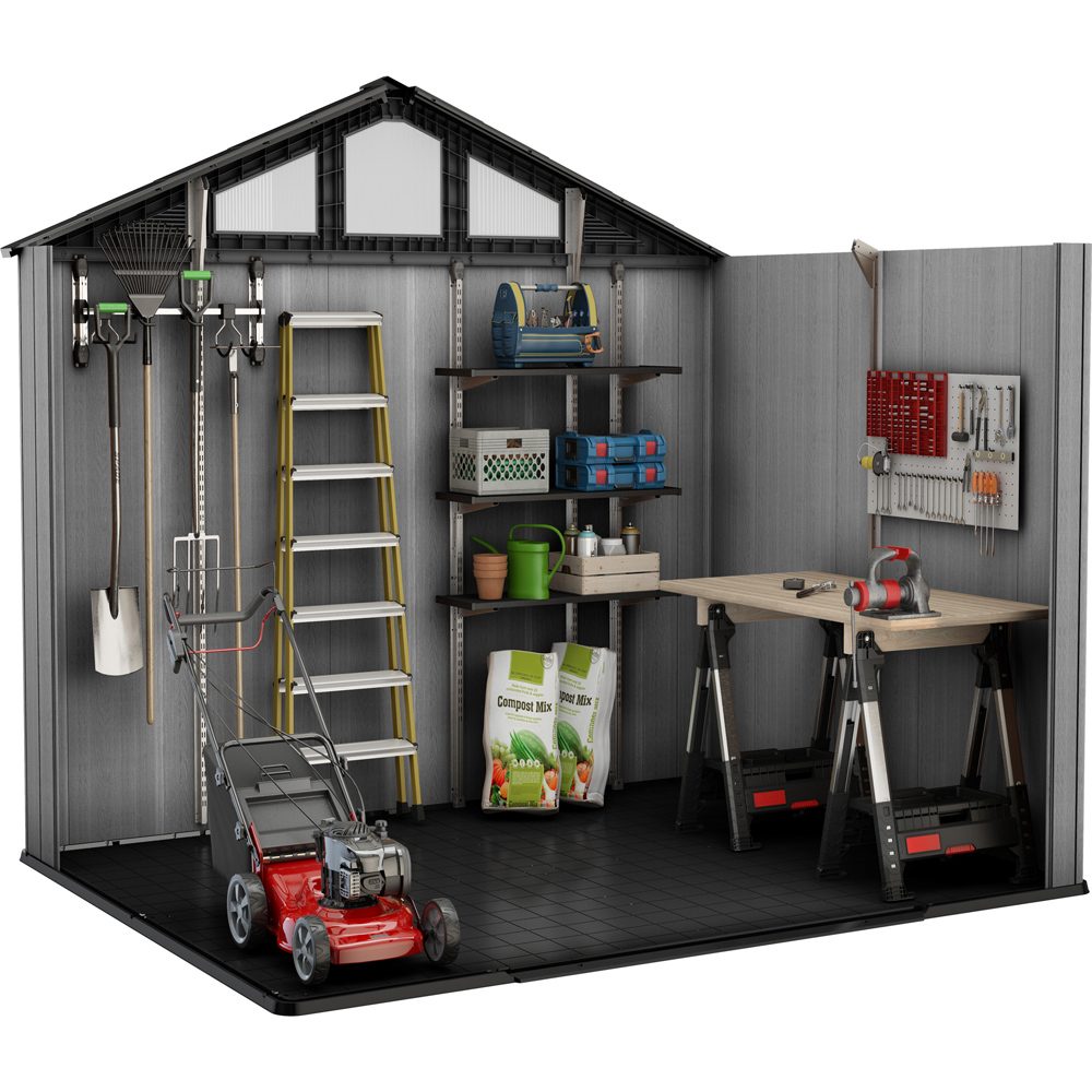 Keter Stronghold 10 x 8ft Grey Apex Garden Shed Image 4