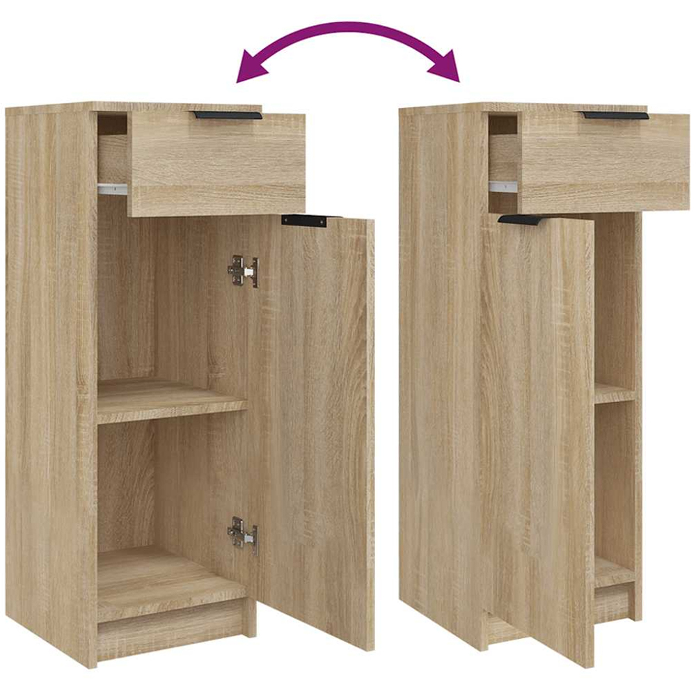 vidaXL Single Door Single Drawer Bathroom Cabinet Image 7