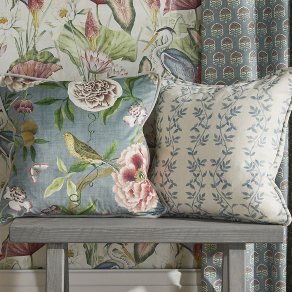 Esselle Home Waterlily Lake Linen Multicolour Wallpaper Image 4