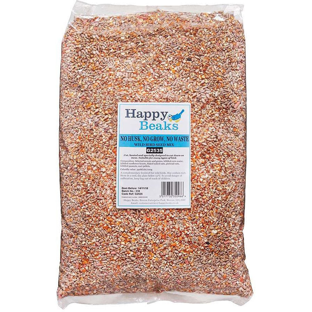Happy Beak No Husk No Grow No Waste Wild Bird Seed Mix 14kg Image 1