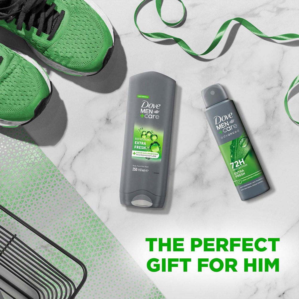 Dove Men+Care Refresh and Care Citrus and Cedarwood Scent Bodywash and Bodyspray Gift Set 2 Pack Image 6