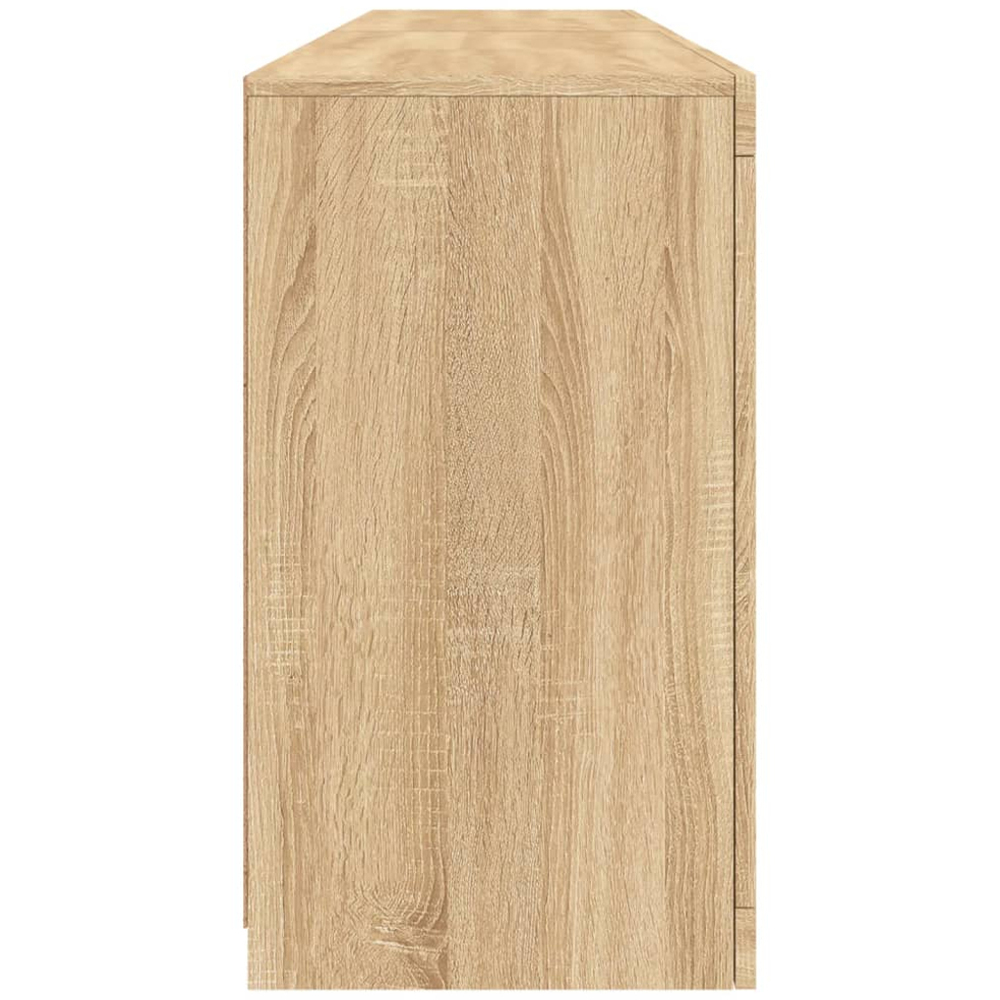 vidaXL 3 Door 4 Shelf Sonoma Oak Sideboard with LED Lights Image 6
