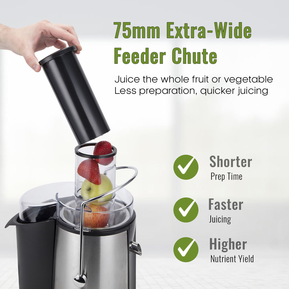 PureMate NaturoPure Silver Professional Whole Fruit Juicer 1000W Image 6