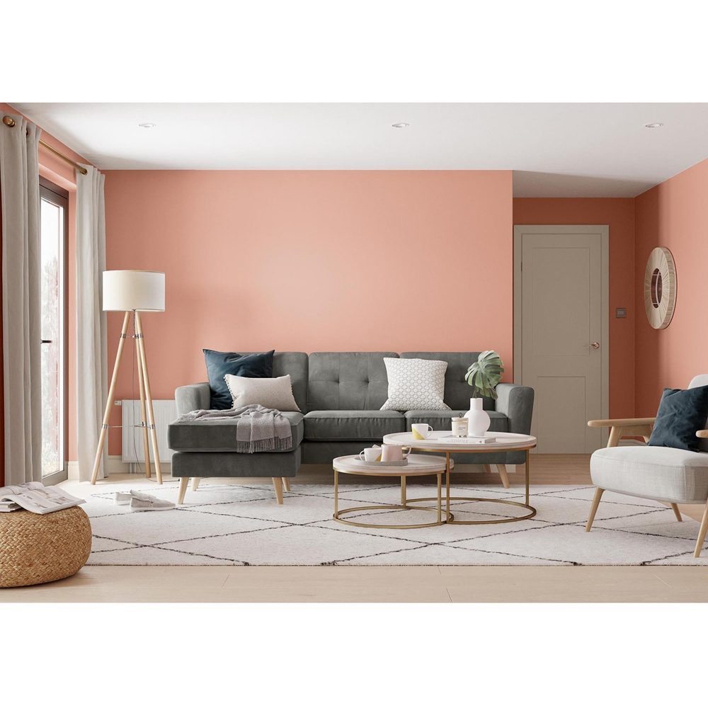 Dulux Walls & Ceilings Copper Blush Matt Emulsion Paint 2.5L Image 4