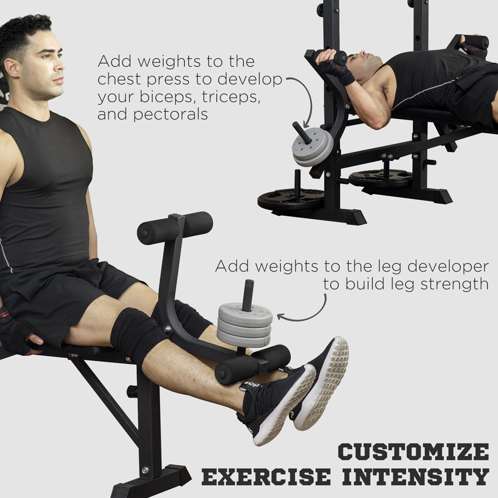 HOMCOM Adjustable Weight Multifunction Full Body Workout Bench Image 7
