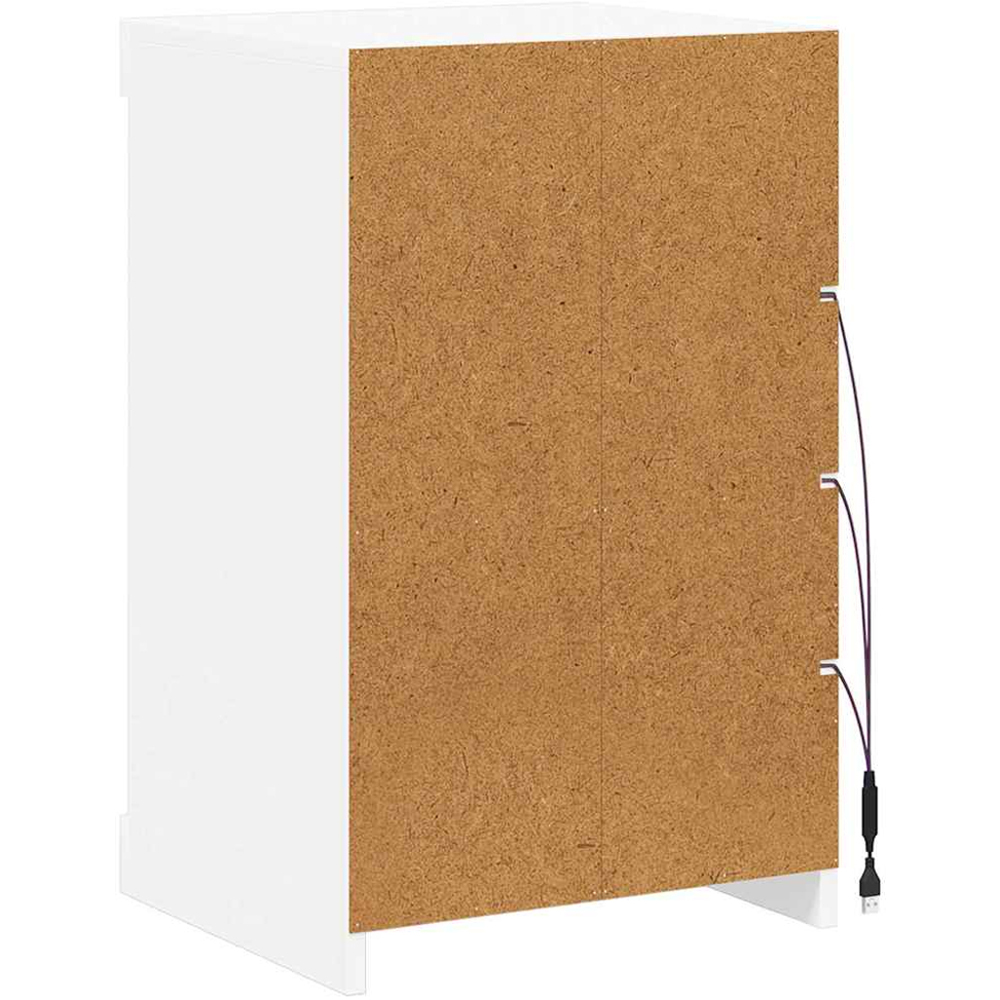 vidaXL 4 Shelf White LED Sideboard Image 7
