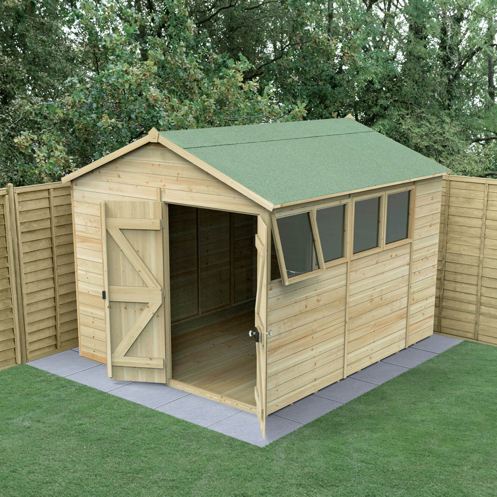 Forest Garden Timberdale 8 x 10ft Single Opening Apex Shed Image 2