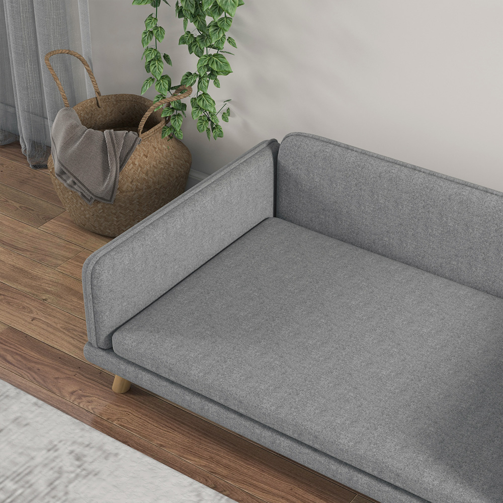 PawHut Grey Water Resistant Surface Sofa Bed Image 4