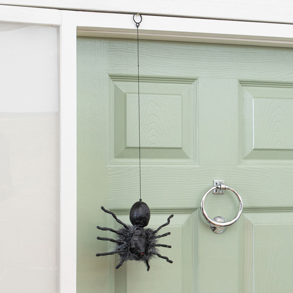 Samuel Alexander Ash Dropping Dangling Animatronic Spider Halloween Decoration 2ft Image 3