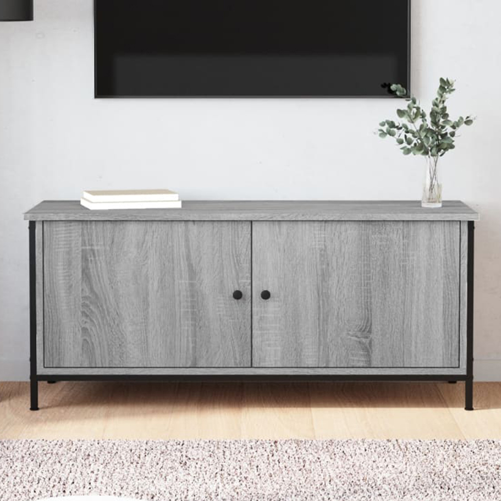 vidaXL 2 Door Grey Sonoma TV Cabinet Image 1