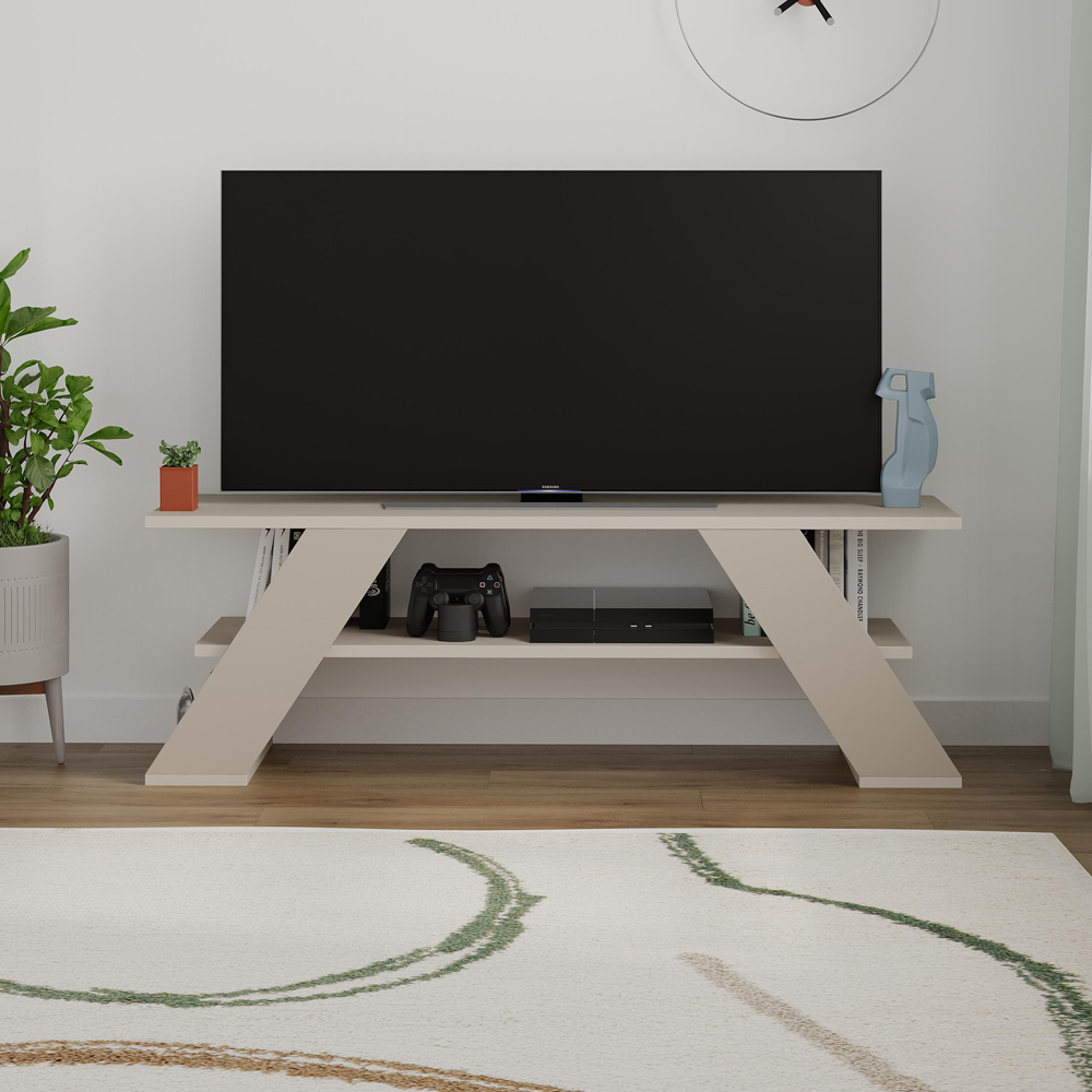 Decortie Farfalla Single Shelf Sandstone TV Unit Image 4