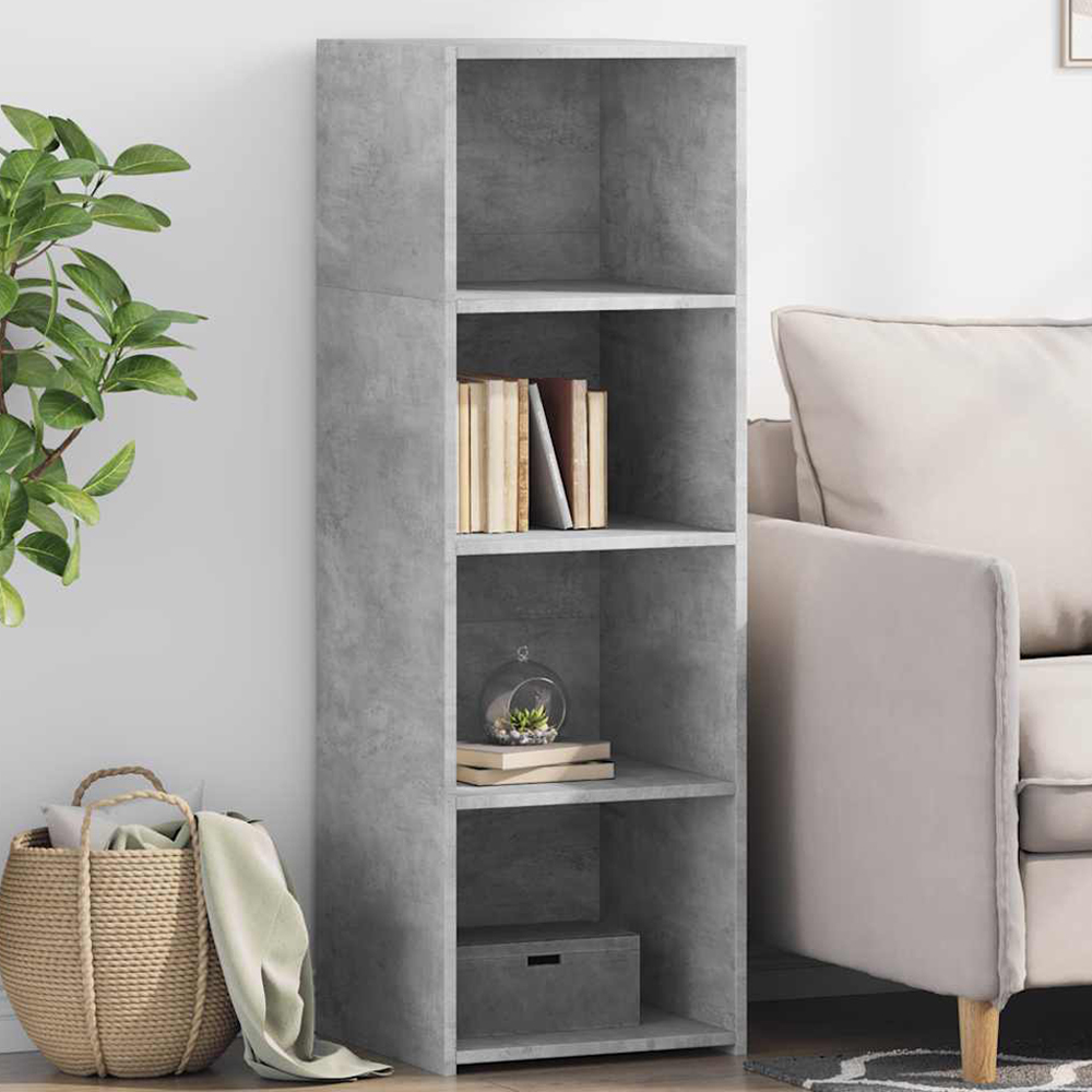 vidaXL 3 Open Shelf Grey Sonoma Highboard Image 1