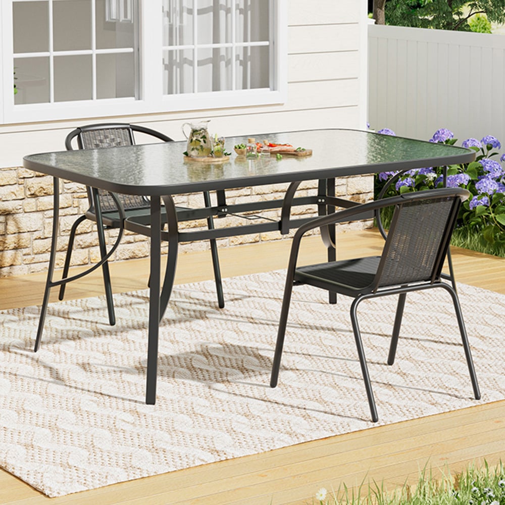 Living and Home Wicker 2 Seater Bistro Set Image 1