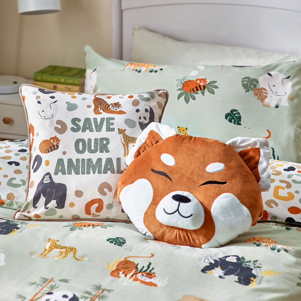 little furn. Wildlife Toddler Multi Animal Reversible Duvet Cover Set Image 3