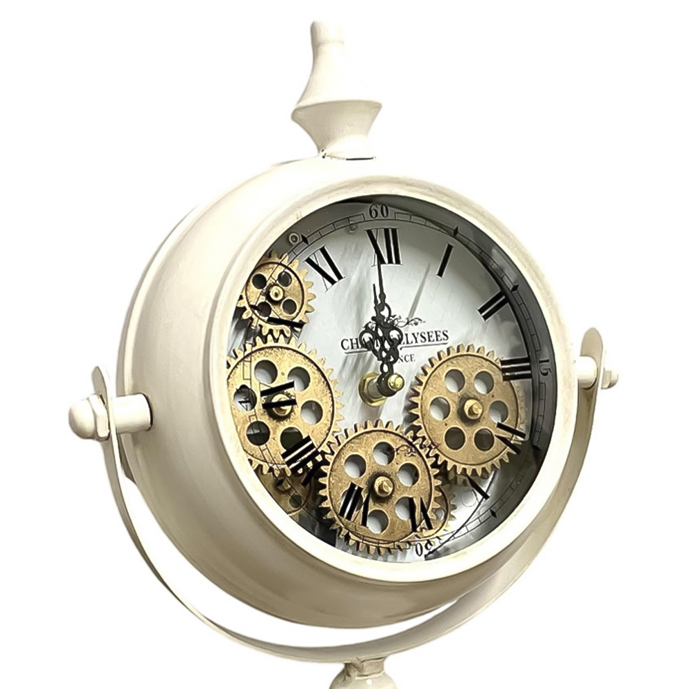 Acacia Home White Table Clock 37.5cm Image 3