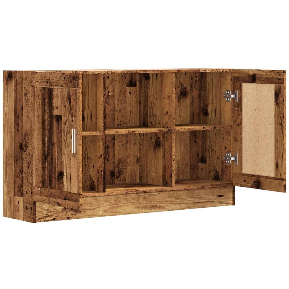 vidaXL 2 Door 2 Open Shelf Old Wood Sideboard Image 7