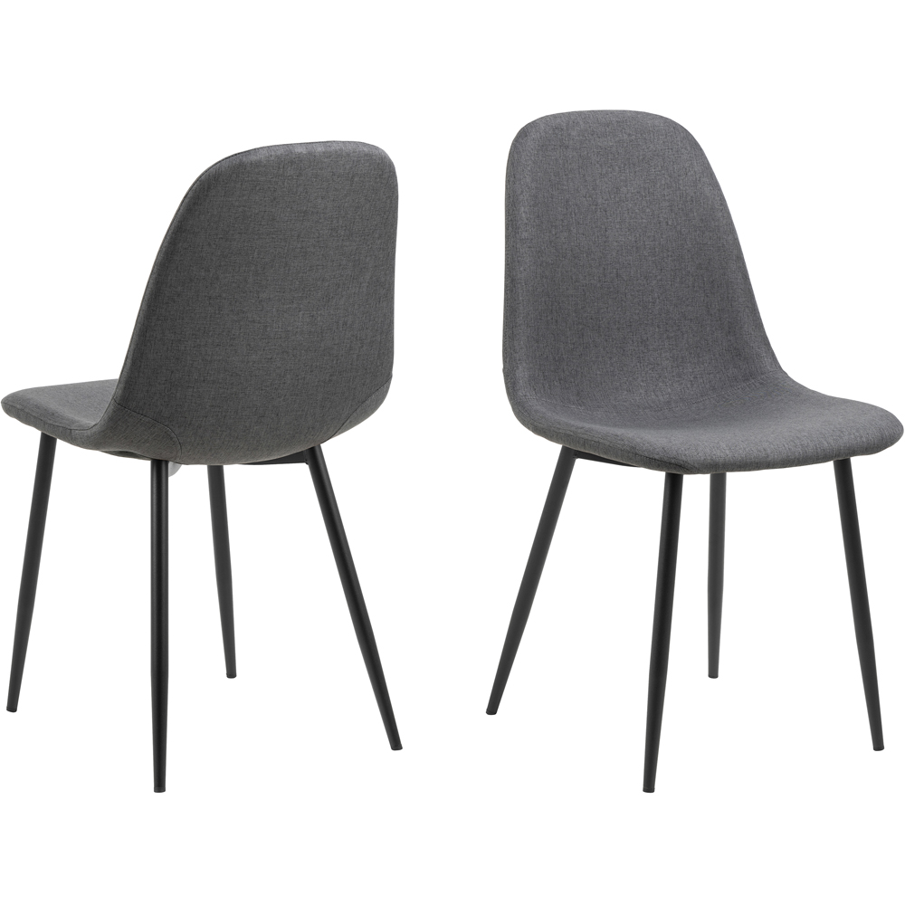 Florence Malta 4 Seater Ceramic Round Dining Table Set Black and Light Grey Image 3