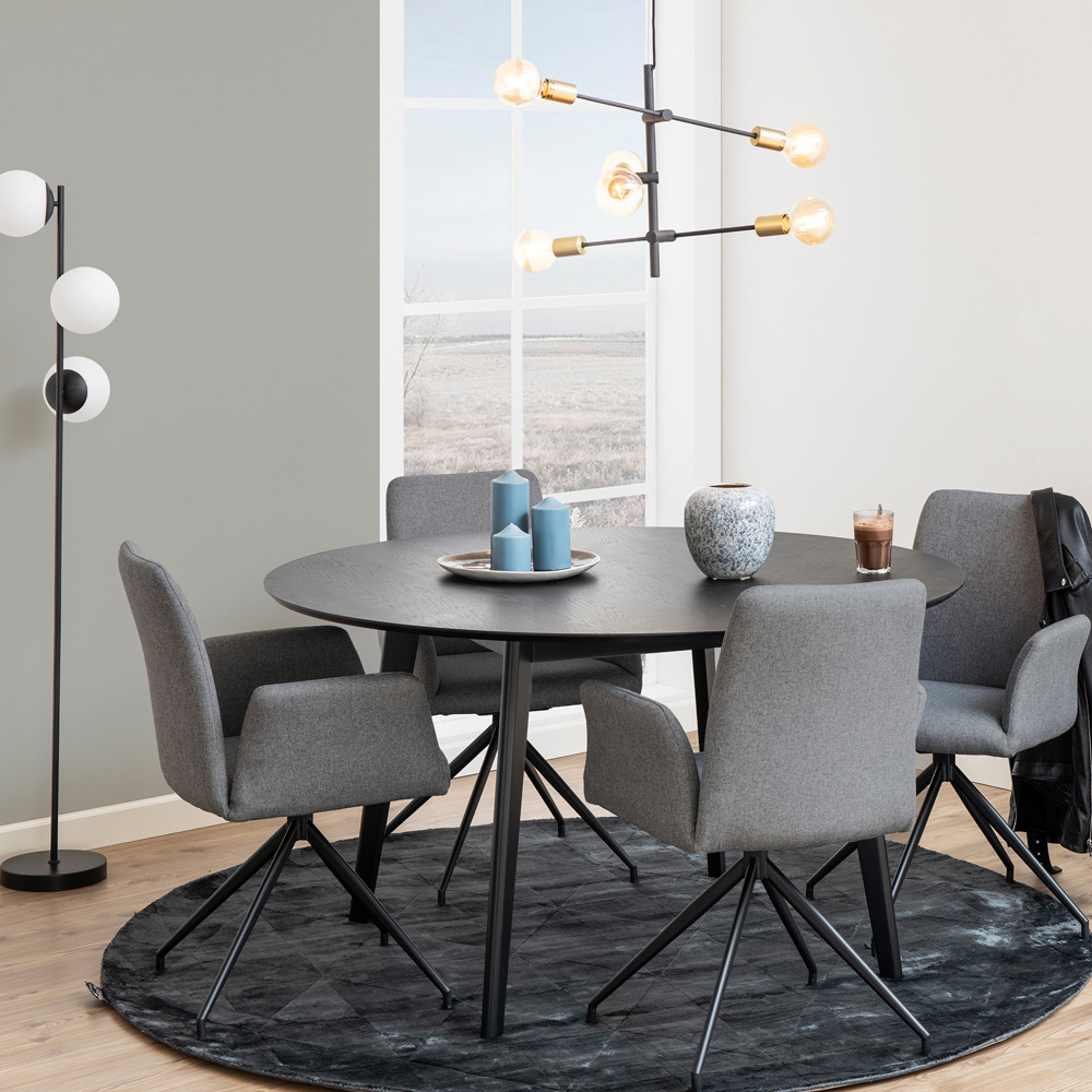 Florence Roxby Round Dining Table Black Image 8