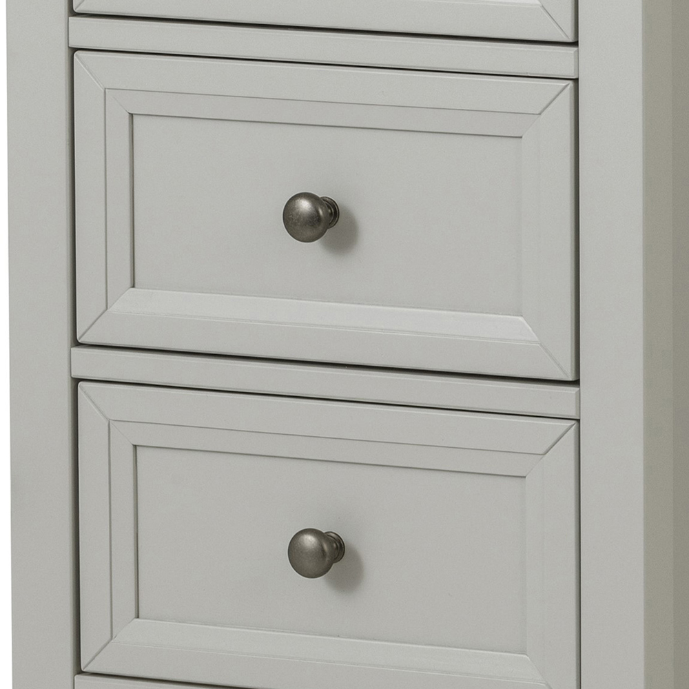 Julian Bowen Maine 5 Drawer Tall Dove Grey Chest of Drawers Image 4