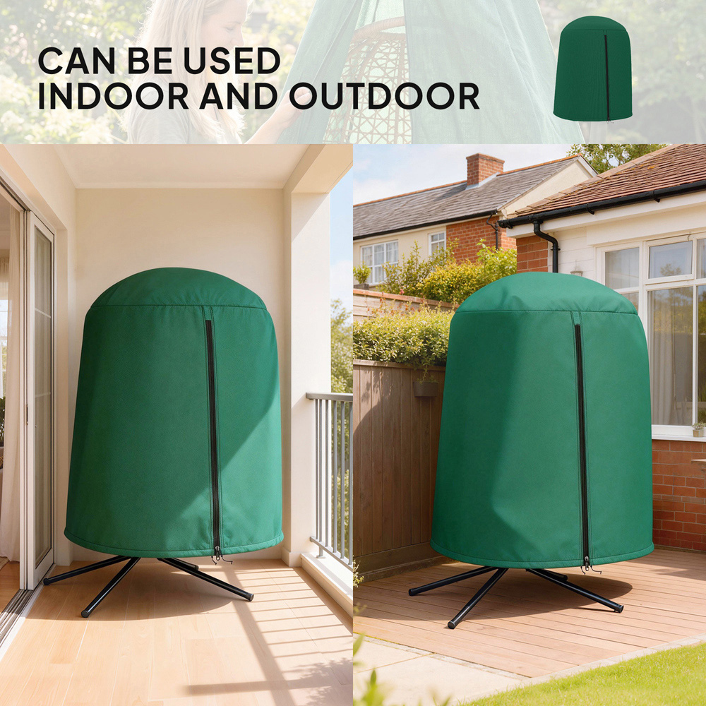 Outsunny Green Waterproof Garden Hanging Egg Chair Cover Image 5