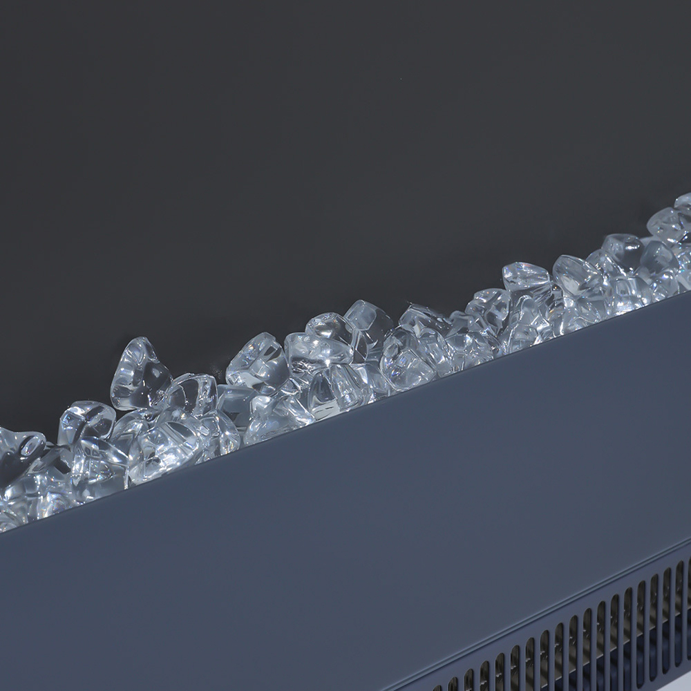 Living and Home 9 Flame Colour Grey Mounted or Inset Electric Fireplace with Legs 60 inch Image 5