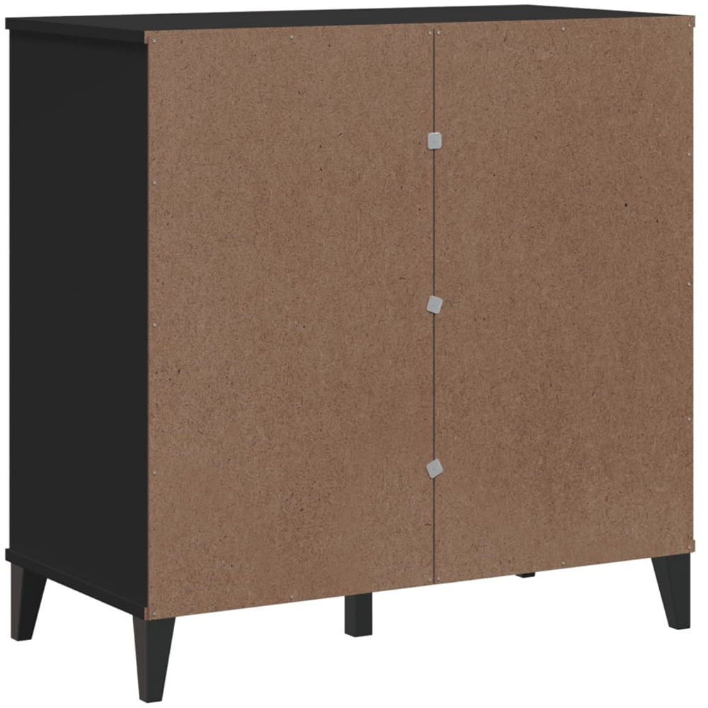 vidaXL Viken Single Door 3 Drawer Black Industrial Style Sideboard Image 7
