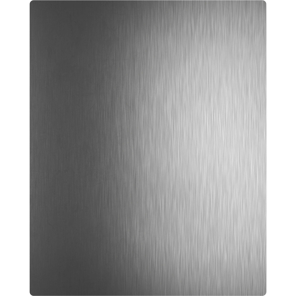 Metallico Brushed Silver Stainless Steel Kitchen Splashback 60 x 75 cm Image 2