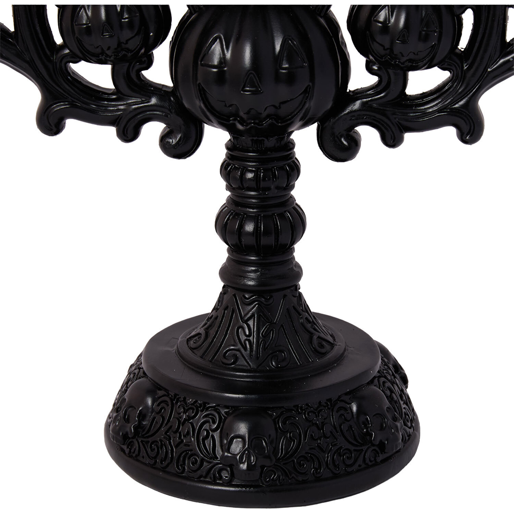 Pumpkin Halloween Candle Holder Black Image 4