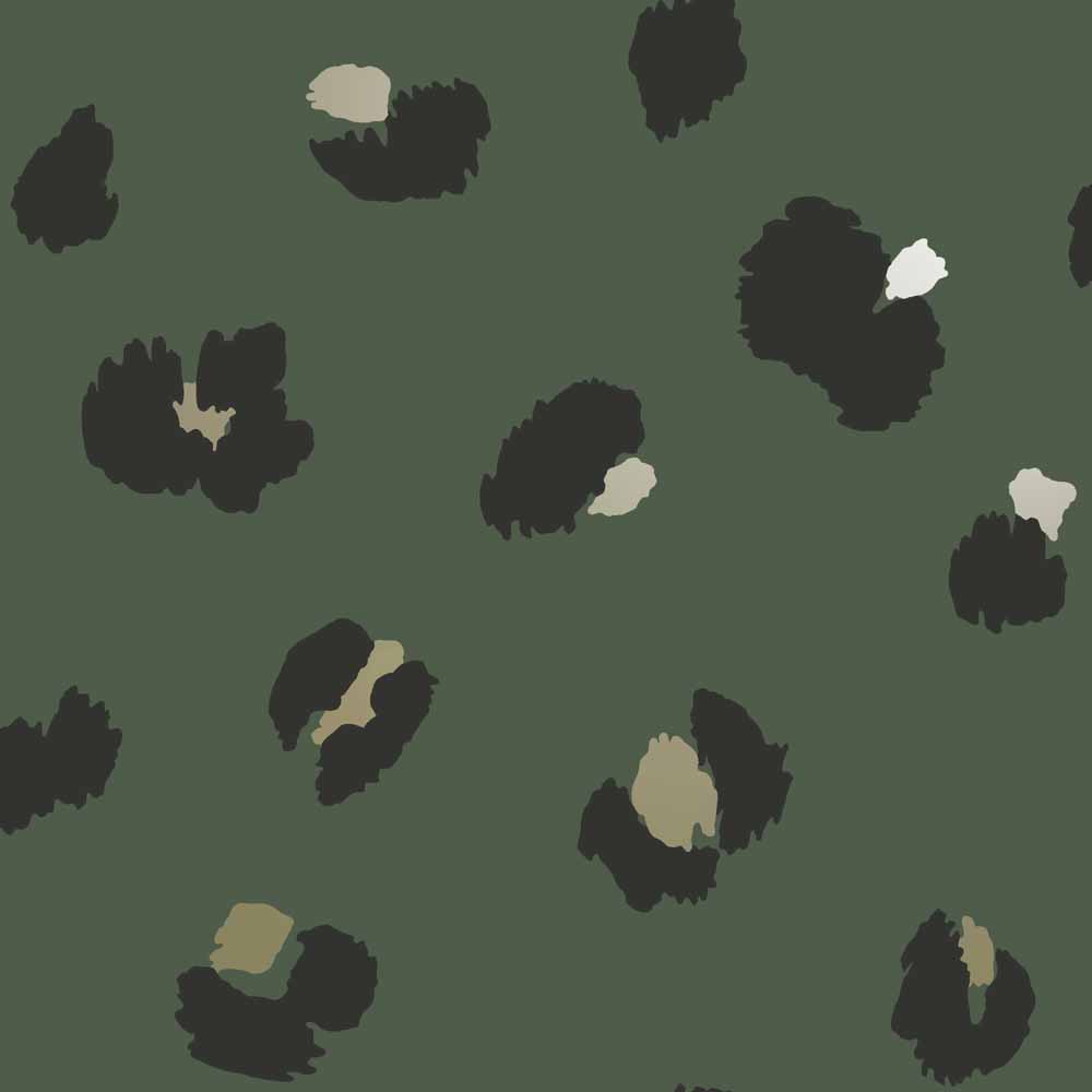 Holden Decor Large Leopard Spot Green Wallpaper Image 1