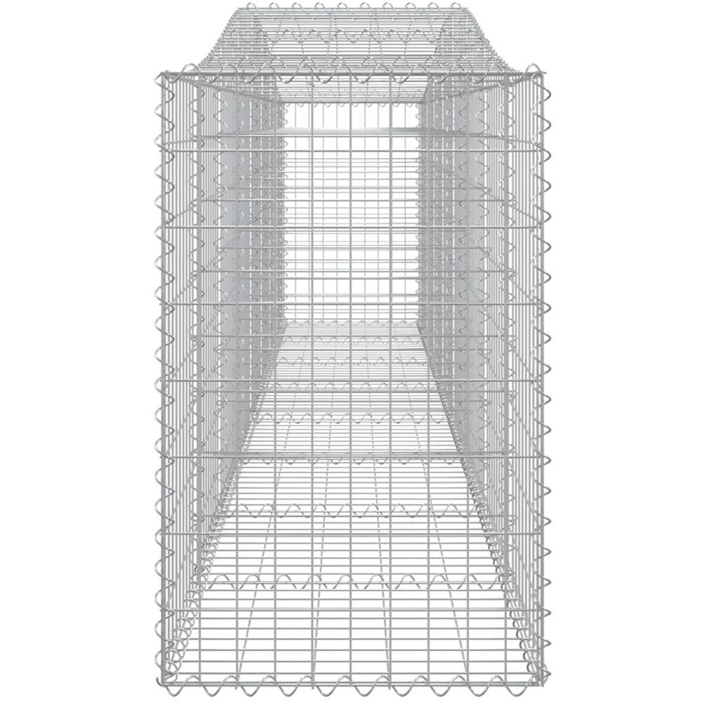 vidaXL Silver Galvanised Iron Gabion Basket 400 x 50 x 80/100cm 25 Pack Image 3