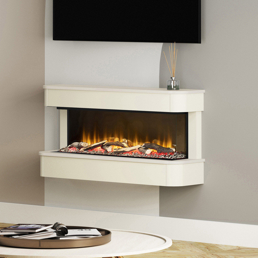 Be Modern Juliette Timber Wall Hung Electric Fireplace Suite 48 inch Image 3