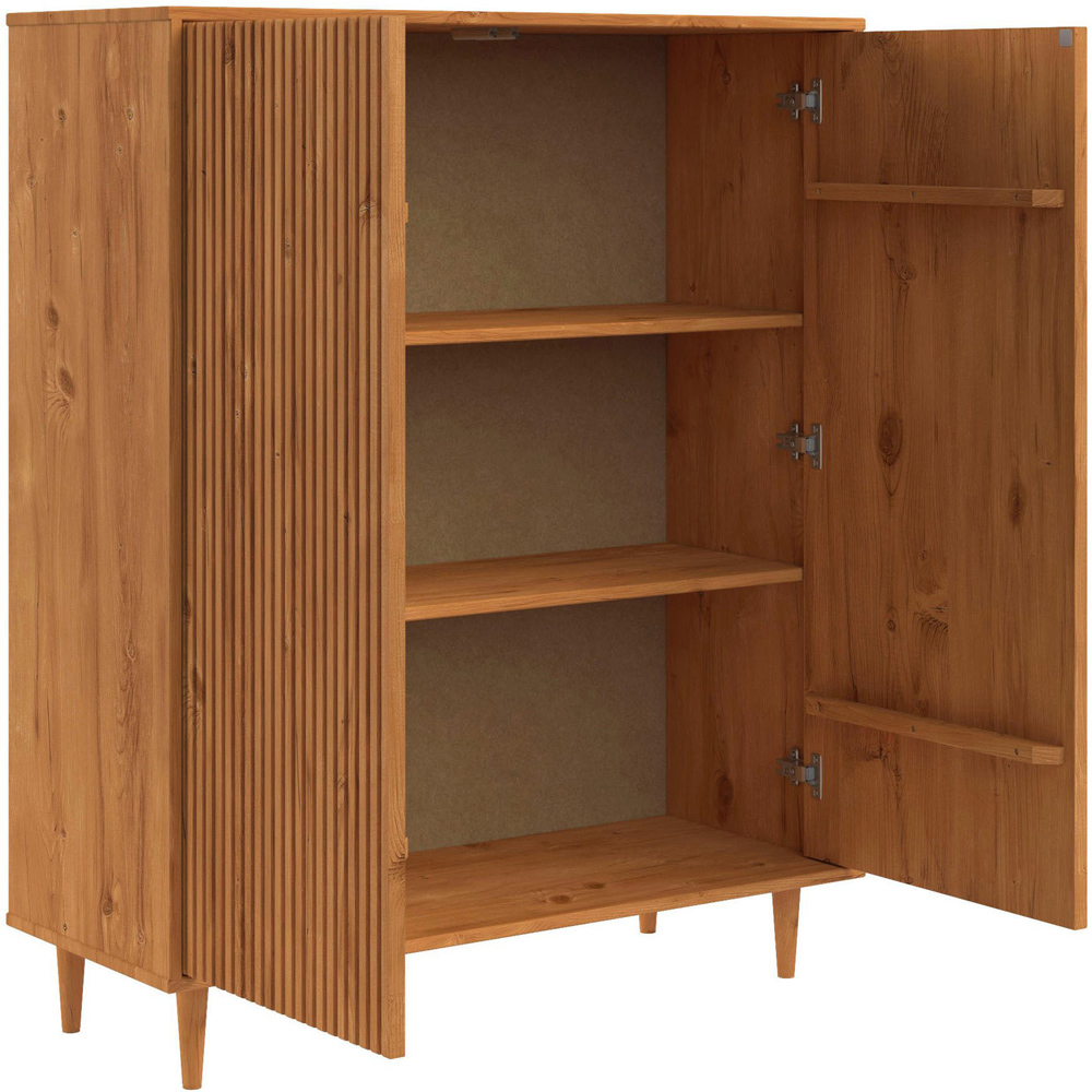 Loft24 Jerzy 2 Door Stained Wax Highboard Image 4