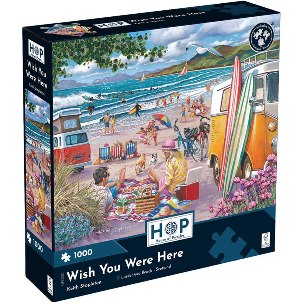 The House of Puzzles Wish You Were Here 1000 Piece Jigsaw Puzzle Image 2