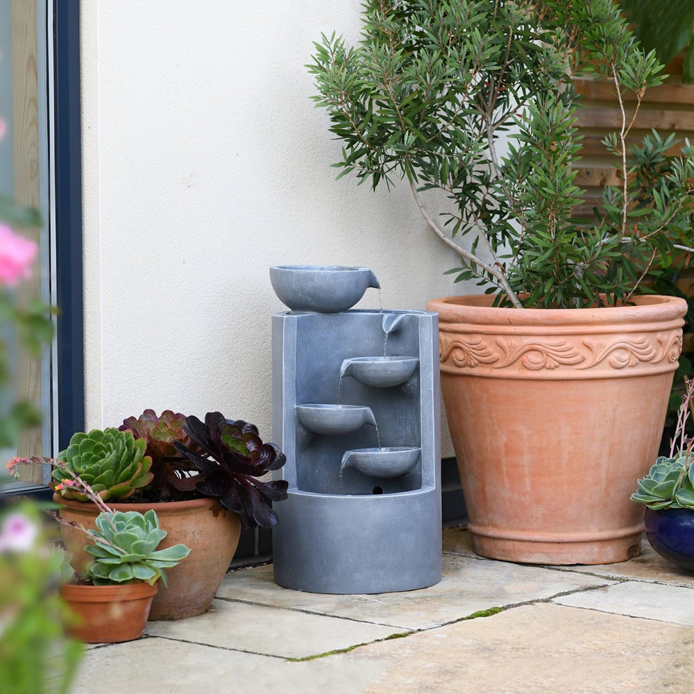 Garden Gear 4 Bowl Cascading LED Water Feature Image 5