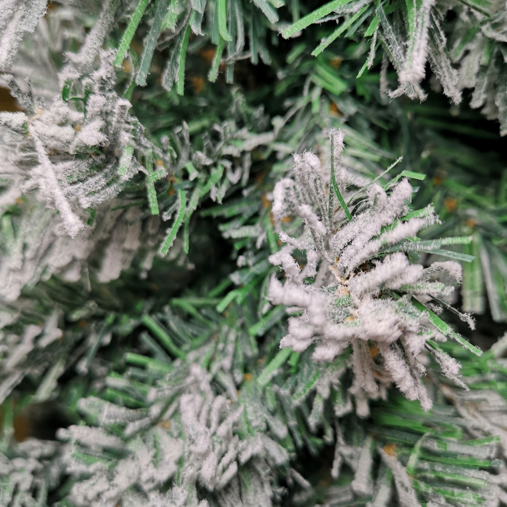 Premier Green Snow Flocked Spruce Pine Artificial Christmas Tree 5.5ft Image 3