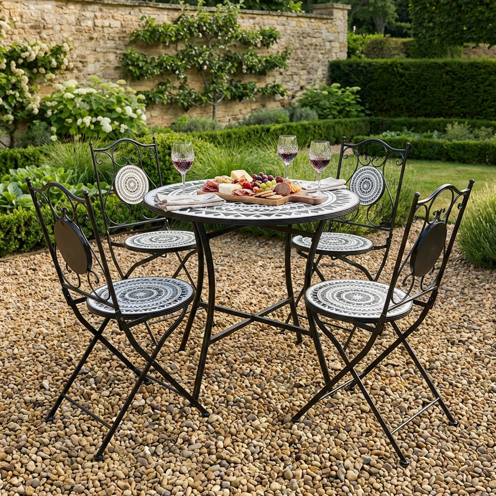 Mabel 4 Seater Dining Set Monochrome Image 3