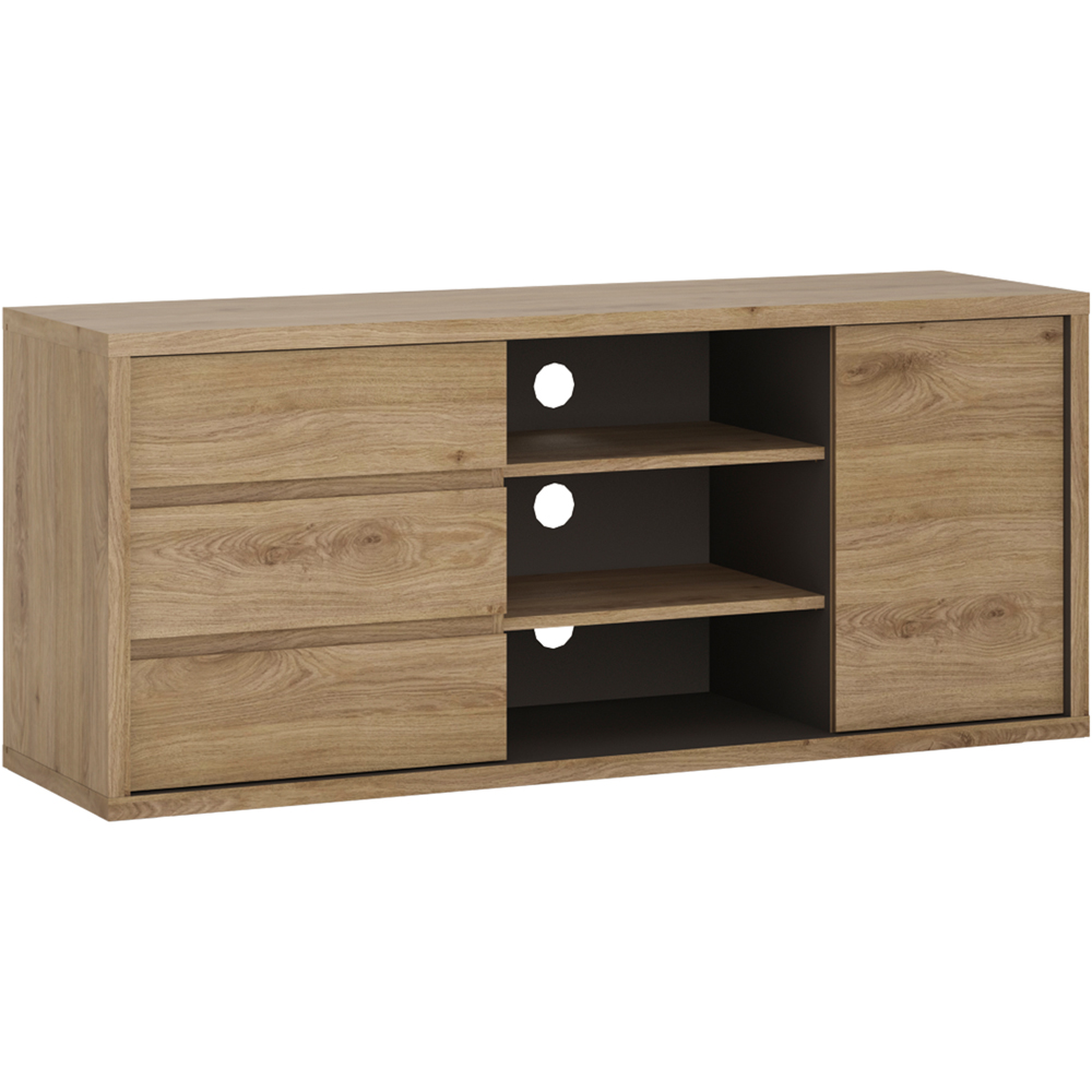 Florence Shetland Single Door 3 Drawer 3 Shelf TV Unit Image 2