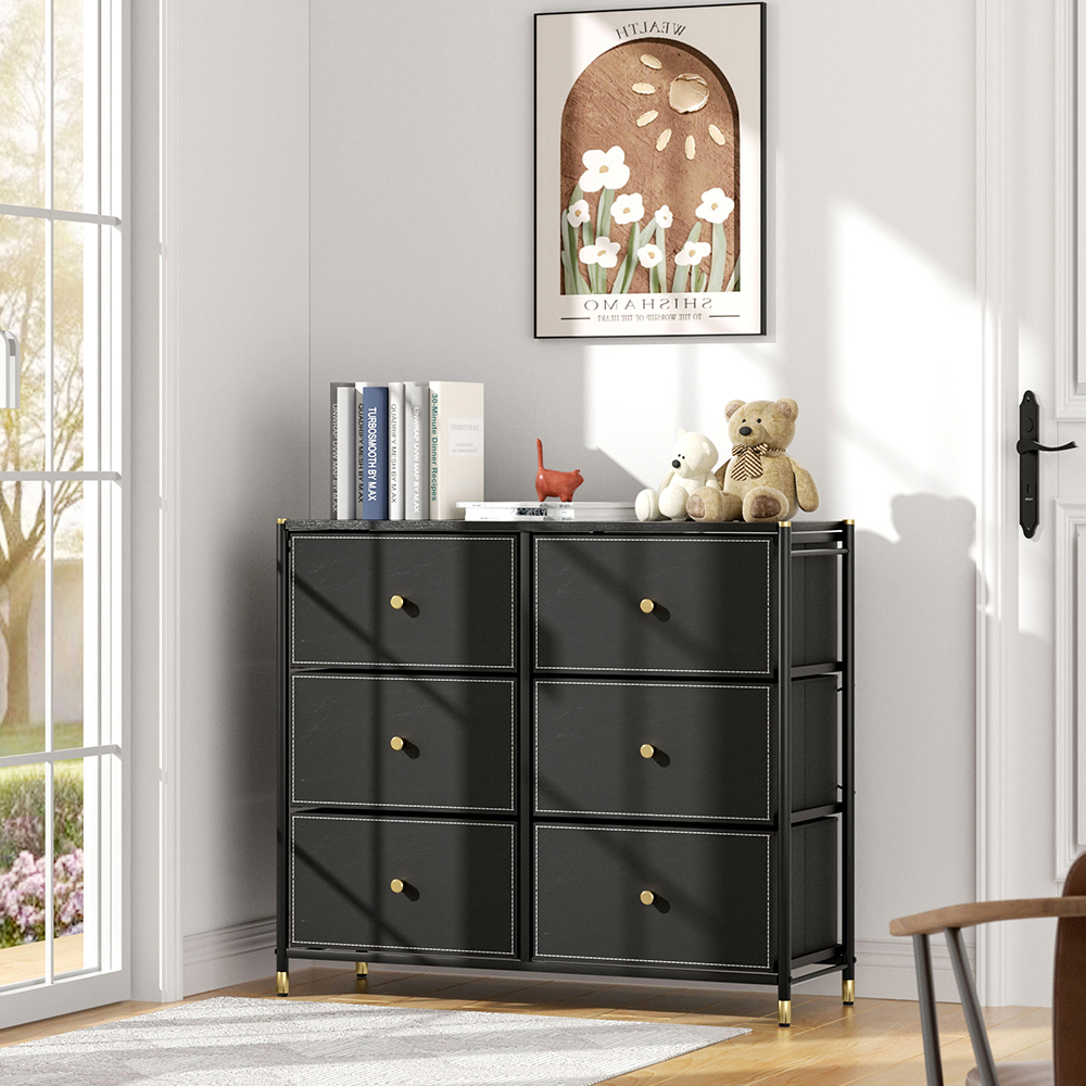H&O Direct 6 Drawer Plastic Storage Cabinet Image 5