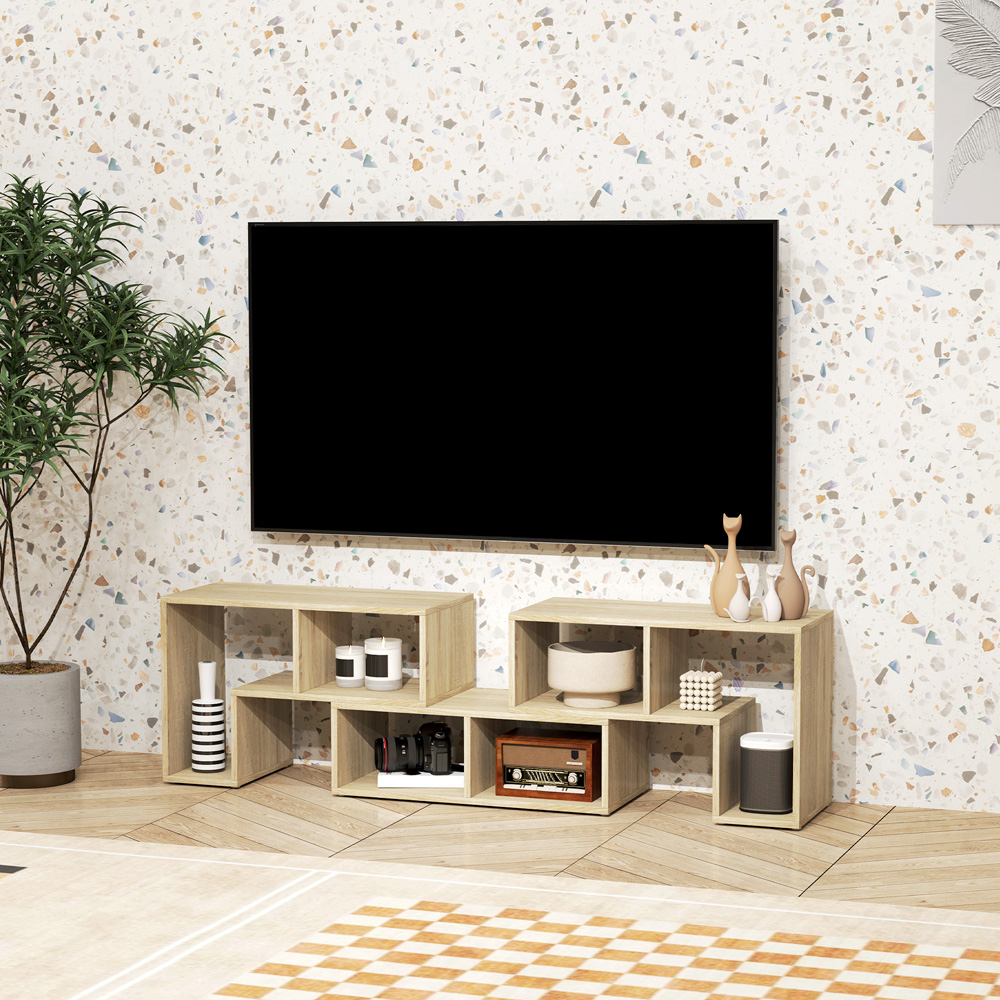 HOMCOM Grey Modular TV Unit Image 6