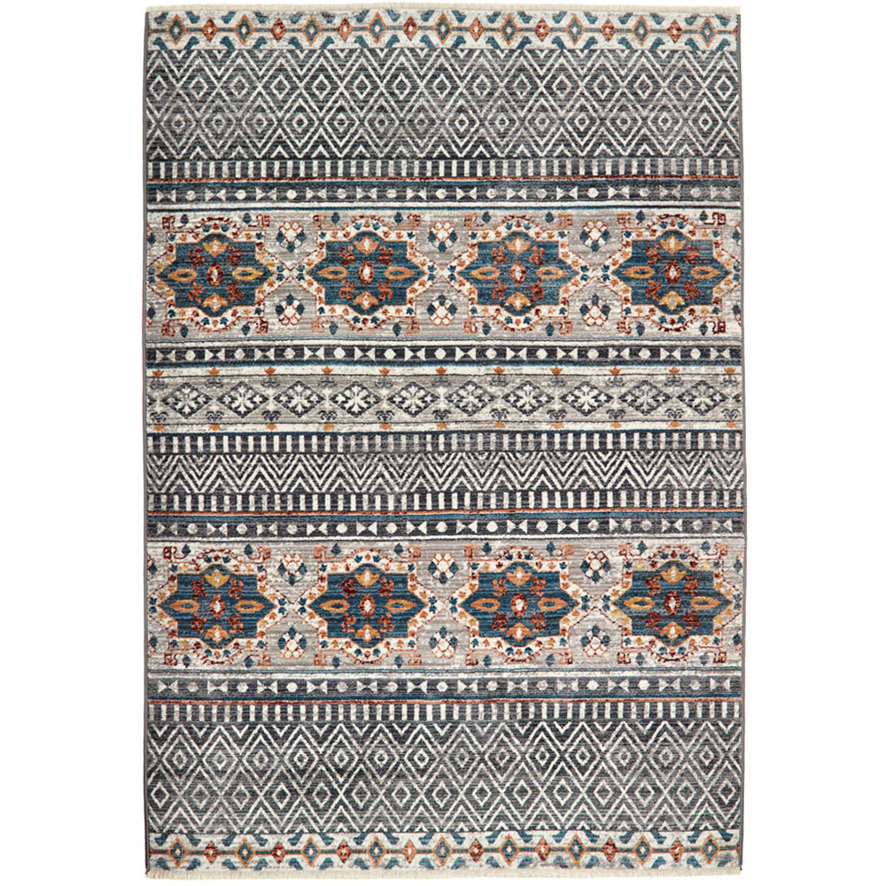 Origins Mandala Stripe Grey Rug 120 x 170cm Image 1