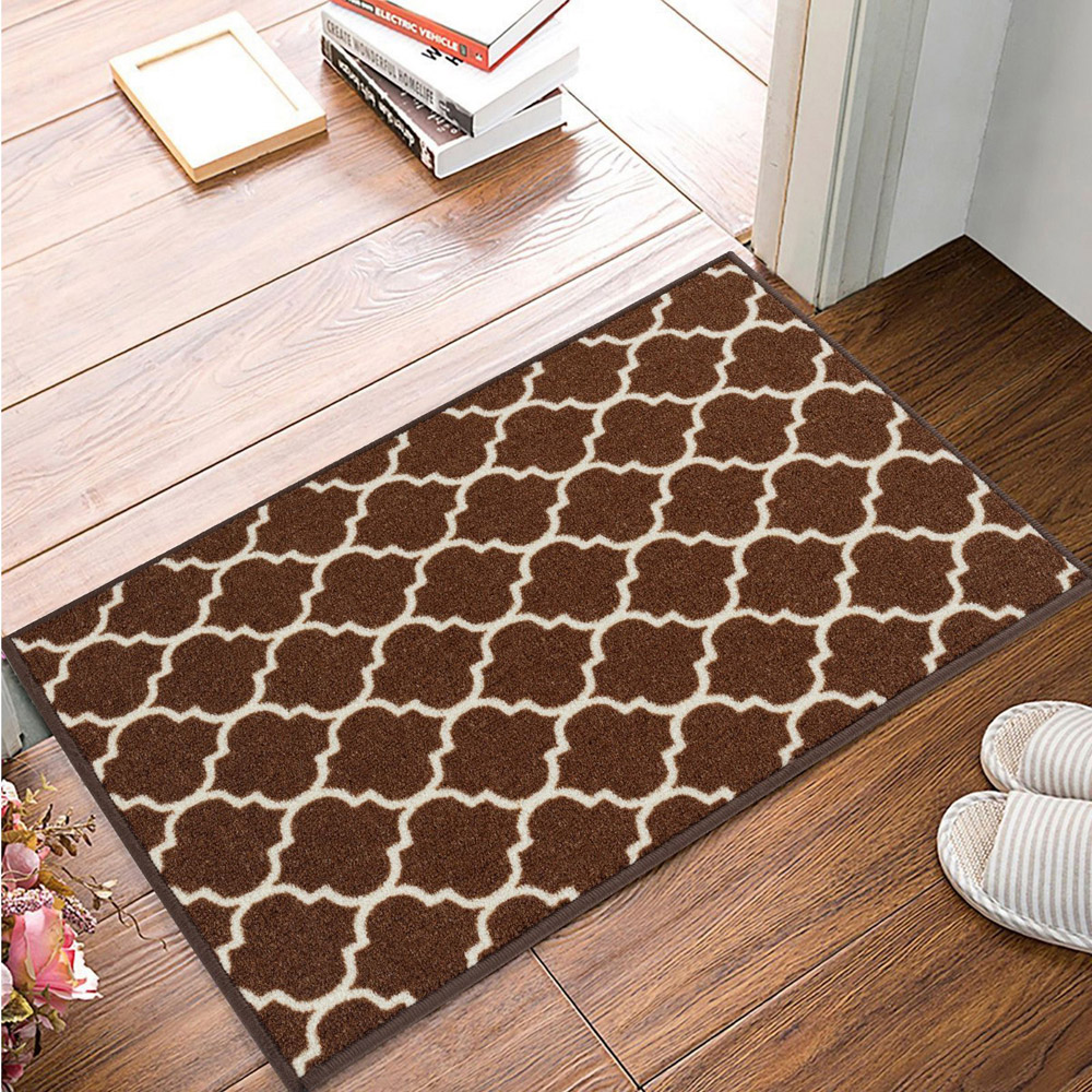 Smart Living Trellis Brown and Cream Gel Back Non-Slip Mat 80 x 150cm Image 3