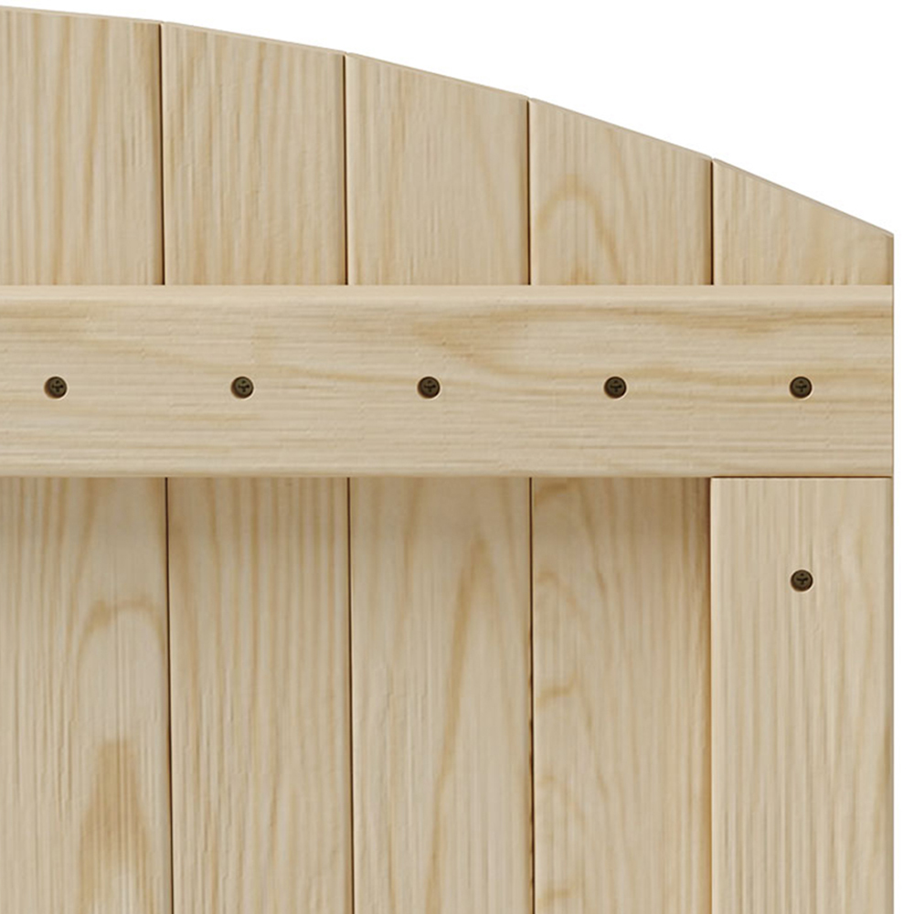 Living and Home Wooden Arch Top Garden Gate with Latch 2.7 x 5.9ft Image 3