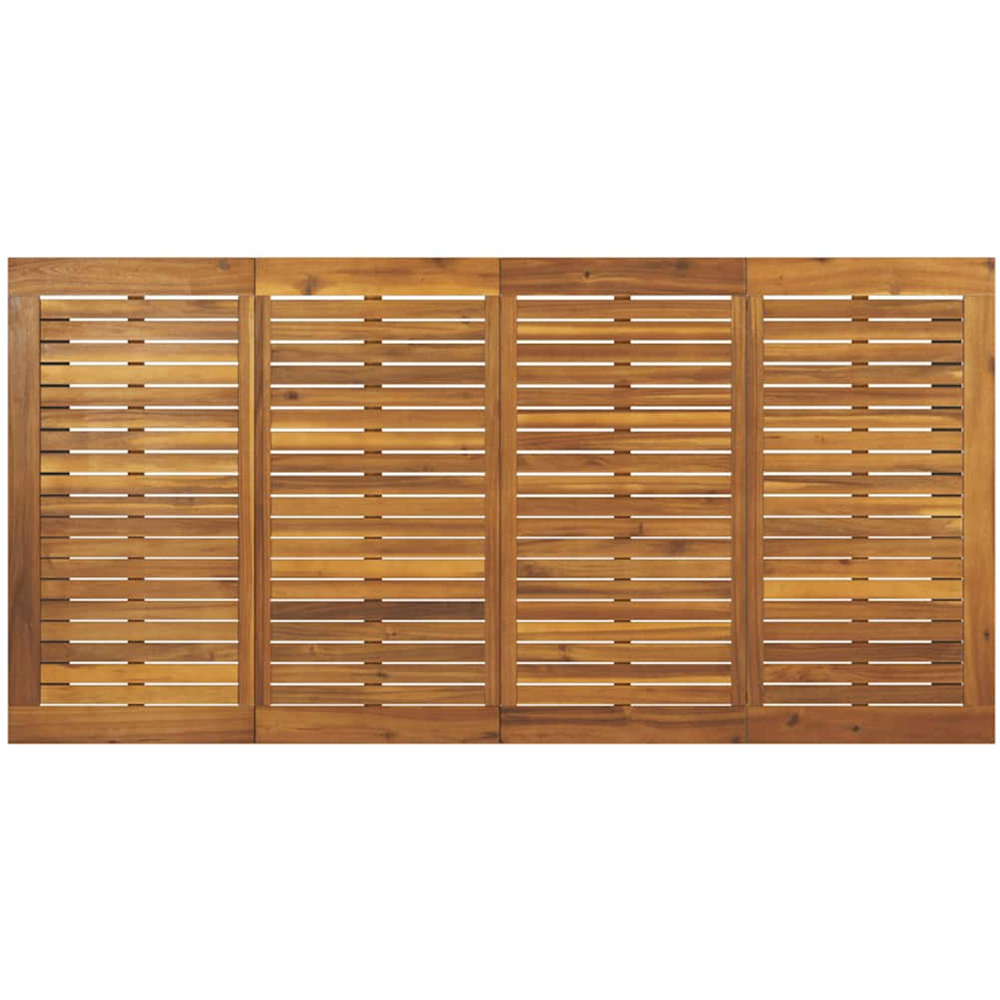 vidaXL Brown and Grey Solid Wood Acacia Garden Table 200cm Image 5