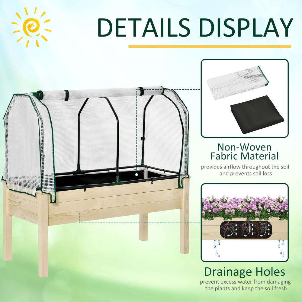 Outsunny Raised Garden Planter Bed 117 x 55 x 121cm Image 5