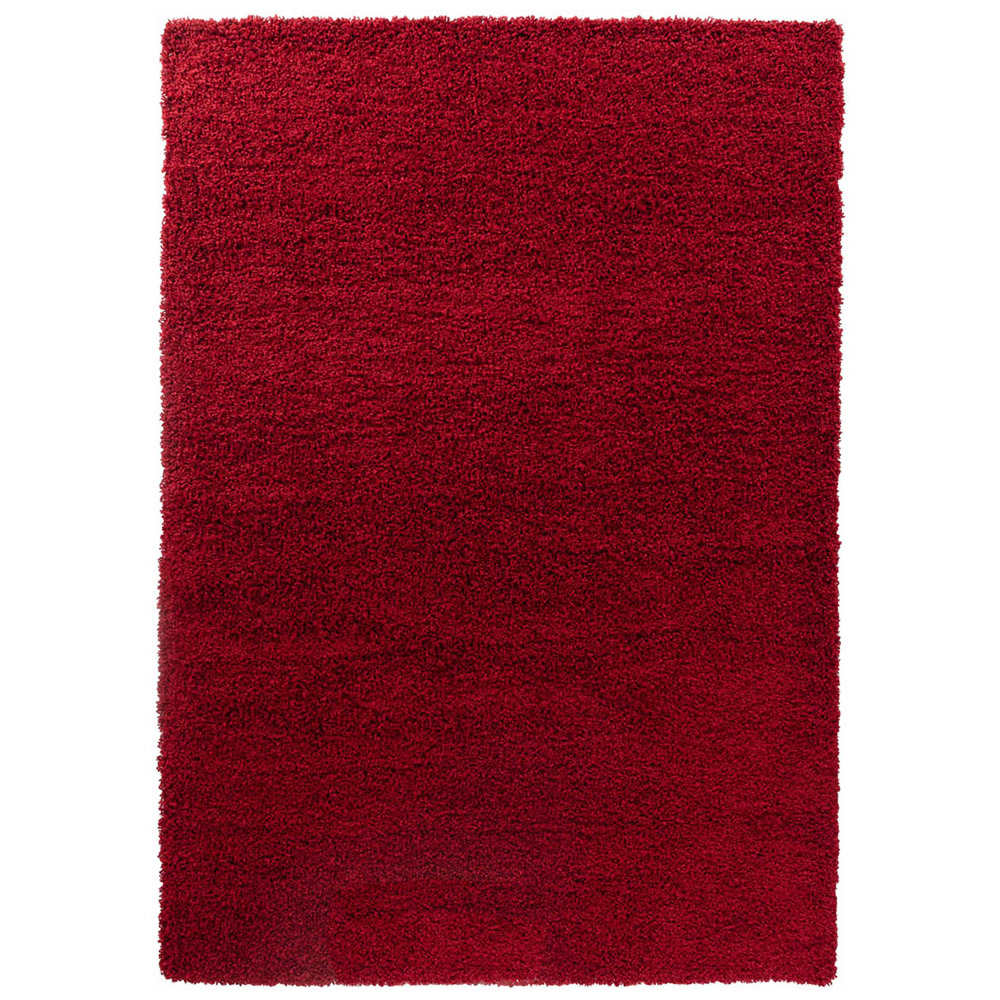 Desire Rugs Oxford Red Plain Shaggy Rug 60 x 110cm Image 1