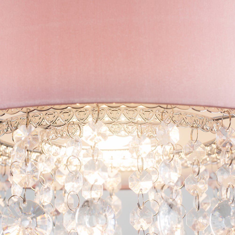 ValueLights Jesmond Dusky Pink Droplet Easy Fit Ceiling Light Shade Image 5